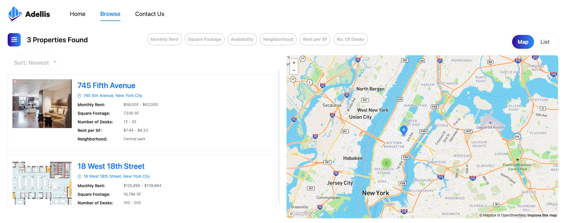 Adellis — Plataforma Inmobiliaria y Búsqueda de Propiedades Comerciales en NYC